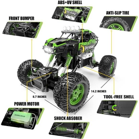 1:12 Large RC Cars for Boys with Upgraded Lifting Function, 2.4GHz 4WD Car Toy - Picture 6 of 7